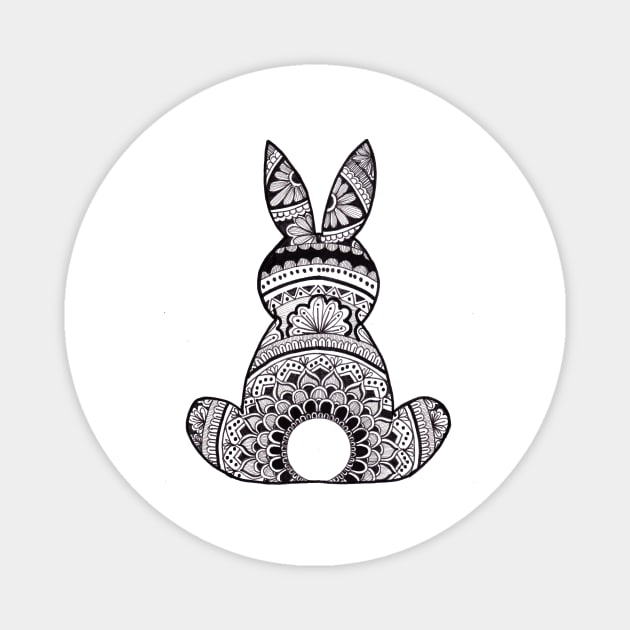 Bunny Rabbit Mandala Magnet by Mandala & Me